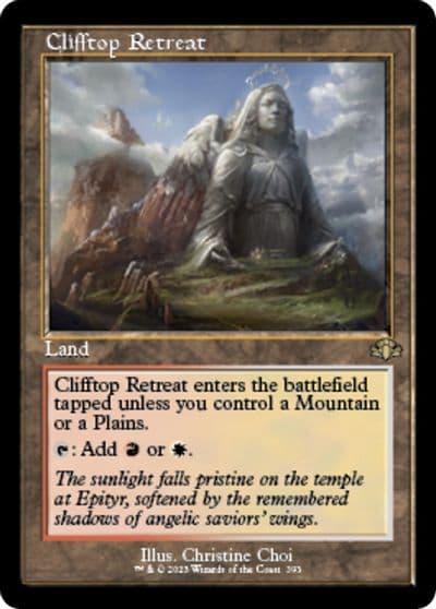 Clifftop Retreat Retro Frame Dominaria Remastered Magic card