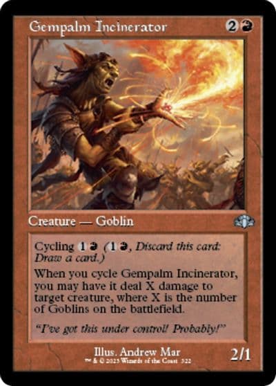 Gempalm Incinerator Retro Frame Dominaria Remastered Magic card