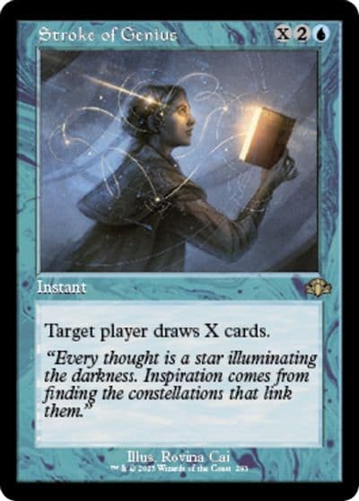 Stroke of Genius Retro Frame Dominaria Remastered Magic card