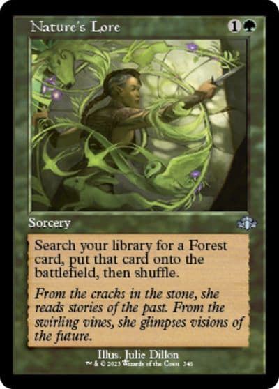 Natures Lore Retro Frame Dominaria Remastered Magic card