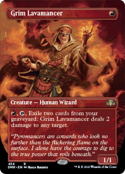 Grim Lavamancer Borderless Dominaria Remastered Magic card
