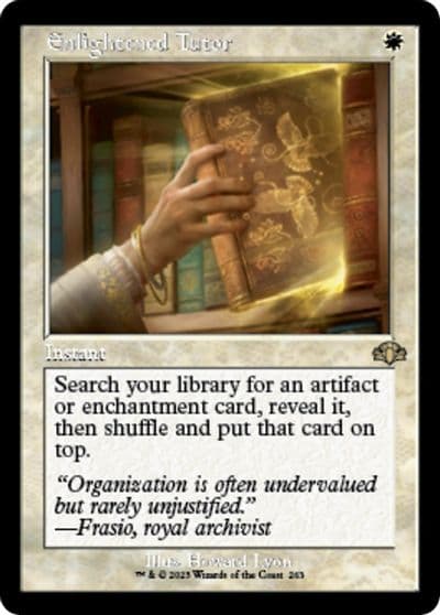 Enlightened Tutor Retro Frame Dominaria Remastered Magic card