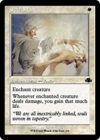 Spirit Link Retro Frame Dominaria Remastered Magic card