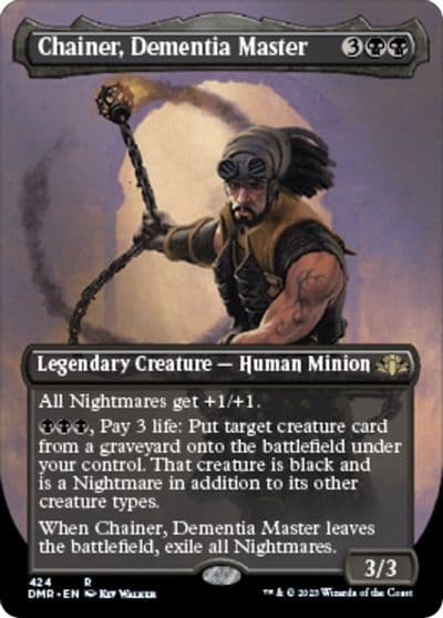 Chainer Dementia Master Borderless Dominaria Remastered Magic card