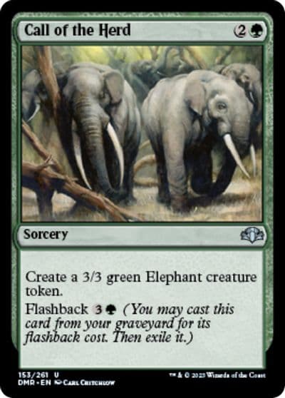 Call of the Herd Dominaria Remastered Magic card