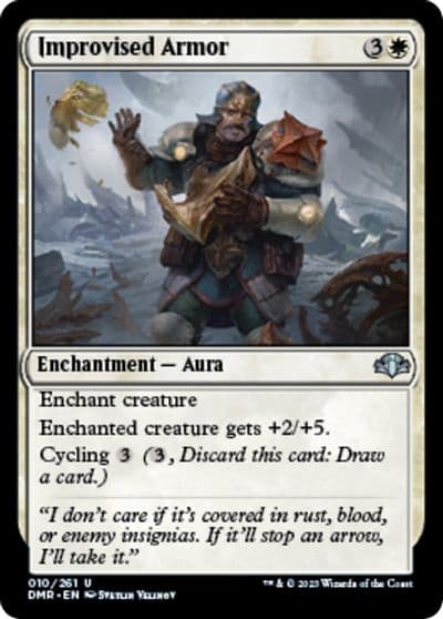 Improvised Armor Dominaria Remastered Magic card