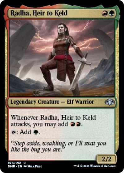Radha Heir to Keld Dominaria Remastered Magic card