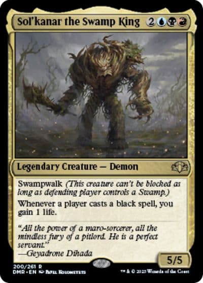 Solkanar the Swamp King Dominaria Remastered Magic card