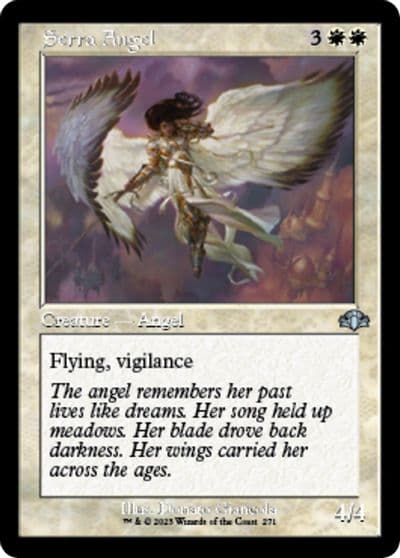 Serra Angel Retro Frame Dominaria Remastered Magic card