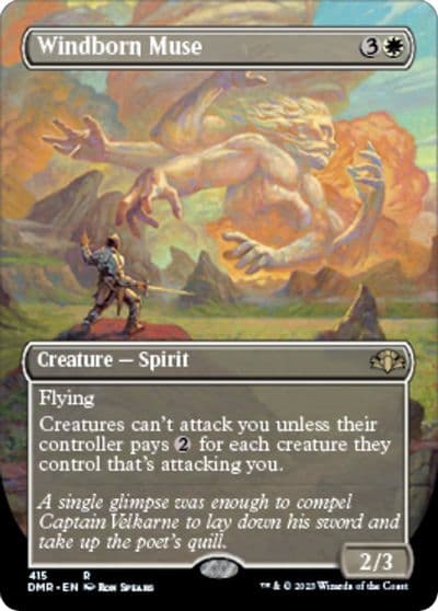 Windborn Muse Borderless Dominaria Remastered Magic card
