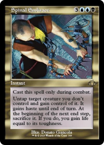Spinal Embrace Retro Frame Dominaria Remastered Magic card