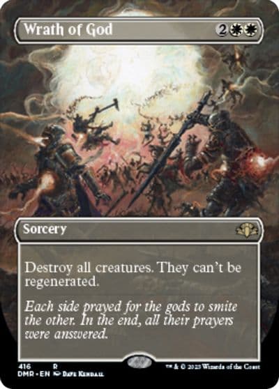 Wrath of God Borderless Dominaria Remastered Magic card