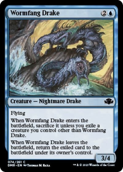 Wormfang Drake Dominaria Remastered Magic card