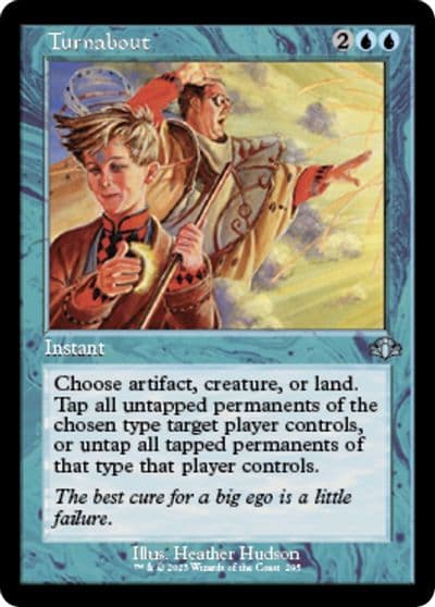 Turnabout Retro Frame Dominaria Remastered Magic card
