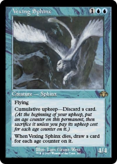 Vexing Sphinx Retro Frame Dominaria Remastered Magic card
