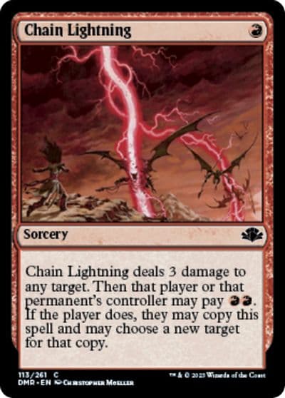 Chain Lightning Dominaria Remastered Magic card
