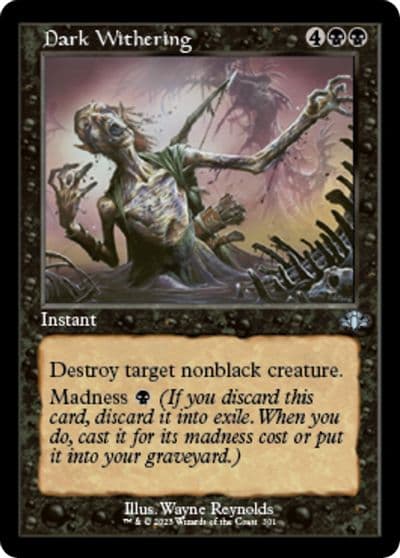 Dark Withering Retro Frame Dominaria Remastered Magic card