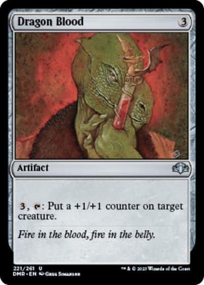 Dragon Blood Dominaria Remastered Magic card