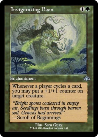 Invigorating Boon Retro Frame Dominaria Remastered Magic card