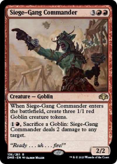 Siege Gang Commander Dominaria Remastered Magic card