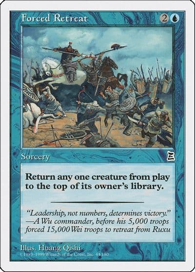 Forced Retreat Portal Three Kingdoms Magic card