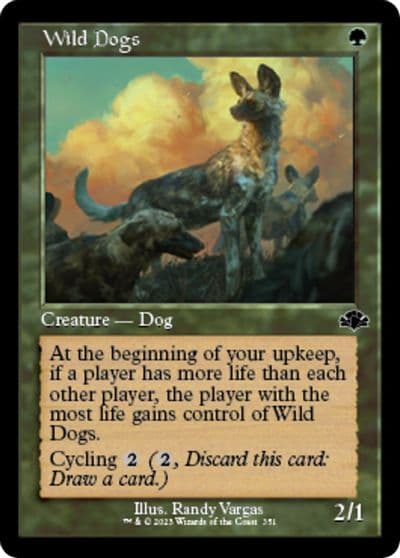 Wild Dogs Retro Frame Dominaria Remastered Magic card