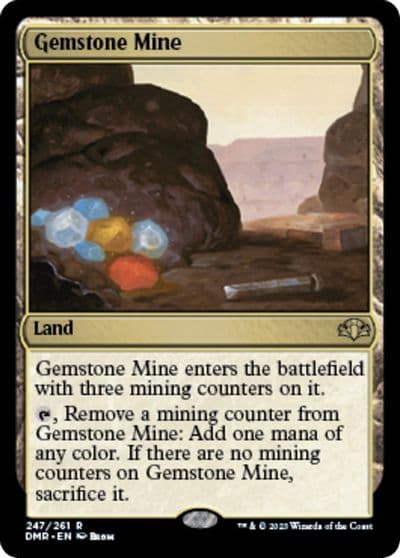 Gemstone Mine Dominaria Remastered Magic card