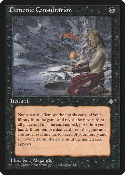 Demonic Consultation Ice Age Magic card