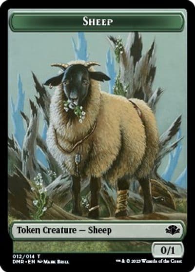 Sheep Token Dominaria Remastered Magic card