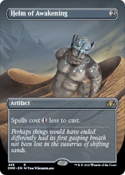 Helm of Awakening Borderless Dominaria Remastered Magic card