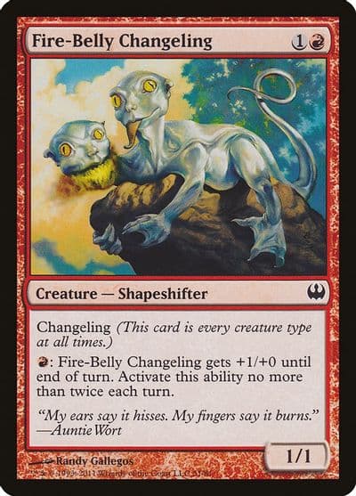 Fire Belly Changeling Duel Decks: Knights vs. Dragons Magic card