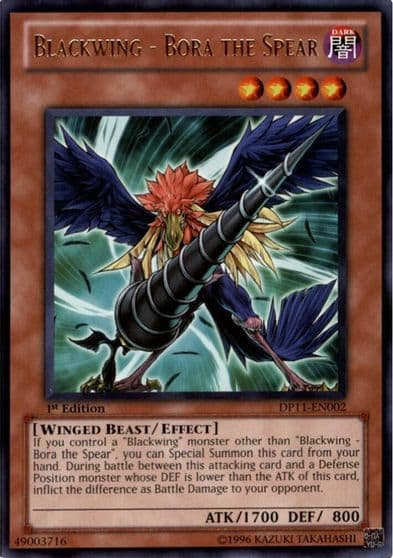 Blackwing Bora the Spear Duelist Pack 11: Crow Yu-Gi-Oh! card