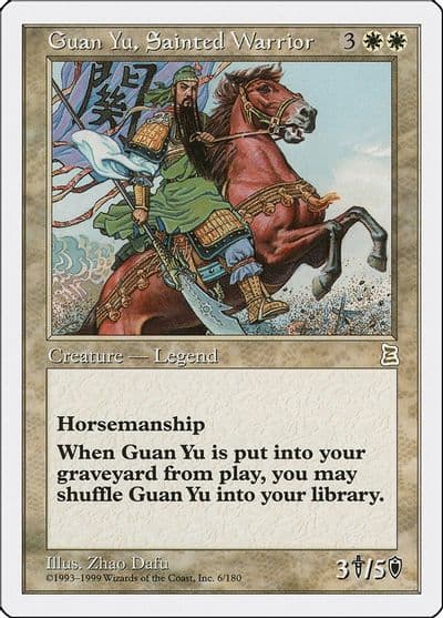 Guan Yu Sainted Warrior Portal Three Kingdoms Magic card