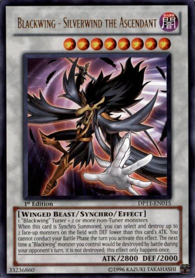 Blackwing Silverwind the Ascendant Duelist Pack 11: Crow Yu-Gi-Oh! card