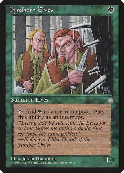 Fyndhorn Elves Ice Age Magic card