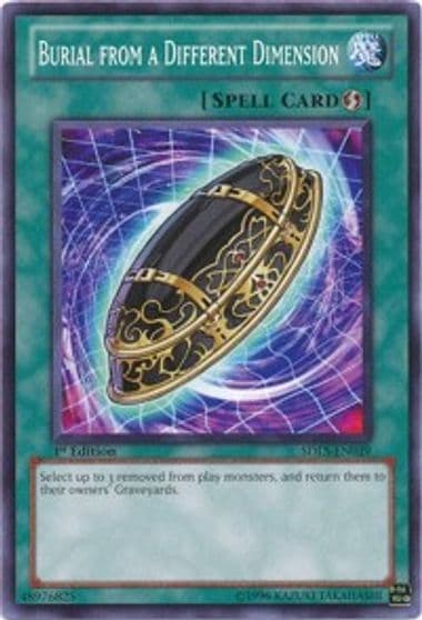 Burial from a Different Dimension Structure Deck: Lost Sanctuary Yu-Gi-Oh! card