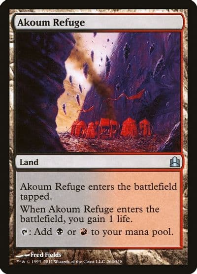 Akoum Refuge Commander Magic card