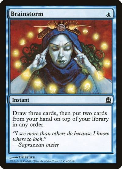 Brainstorm Commander Magic card