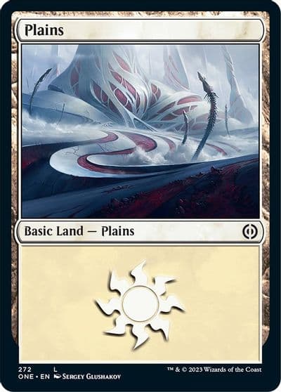 Plains 272 Phyrexia: All Will Be One Magic card