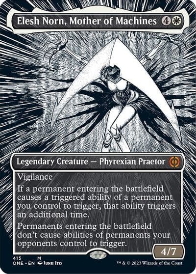 Elesh Norn Mother of Machines Borderless Phyrexia: All Will Be One Magic card
