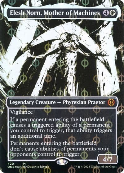 Elesh Norn Mother of Machines Showcase Step and Compleat Foil Phyrexia: All Will Be One Magic card