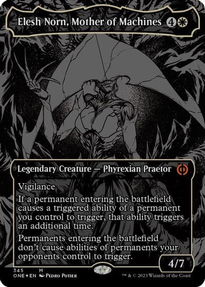 Elesh Norn Mother of Machines Oil Slick Raised Foil Phyrexia: All Will Be One Magic card