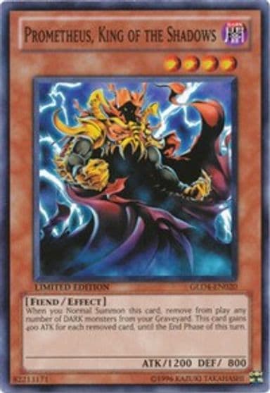 Prometheus King of the Shadows Gold Series 4: Pyramids Edition Yu-Gi-Oh! card