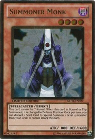 Summoner Monk Gold Series 4: Pyramids Edition Yu-Gi-Oh! card