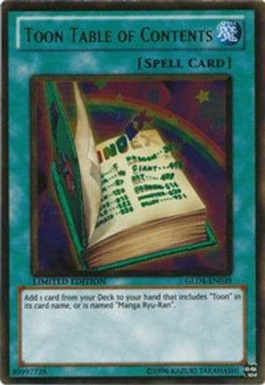 Toon Table of Contents Gold Series 4: Pyramids Edition Yu-Gi-Oh! card