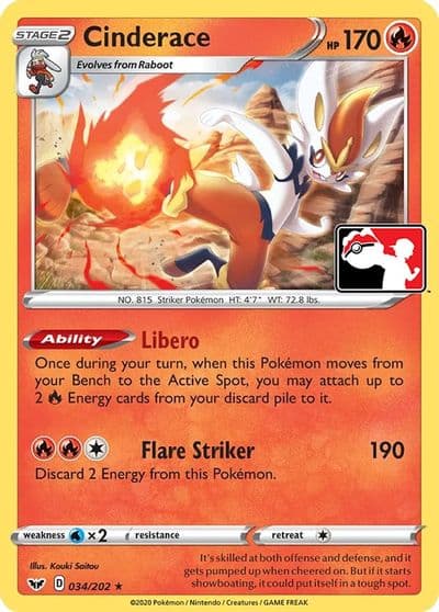 Cinderace Prize Pack Series Cards Pokemon card