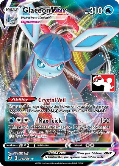Glaceon VMAX Prize Pack Series Cards Pokemon card