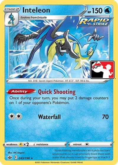 Inteleon (43) Prize Pack Series Cards Pokemon card