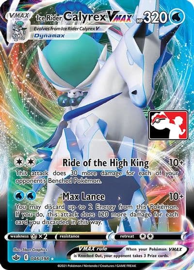 Ice Rider Calyrex VMAX Prize Pack Series Cards Pokemon card
