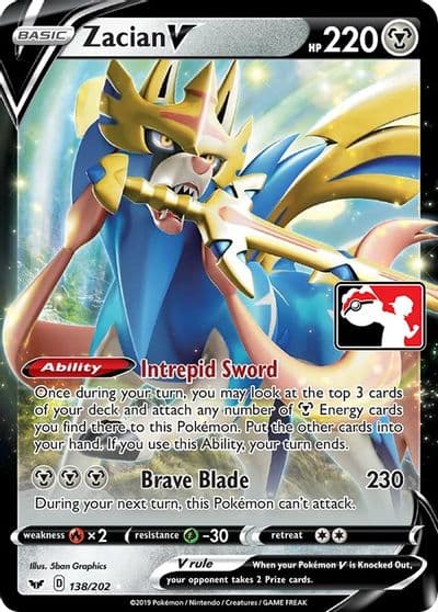 Zacian V Prize Pack Series Cards Pokemon card